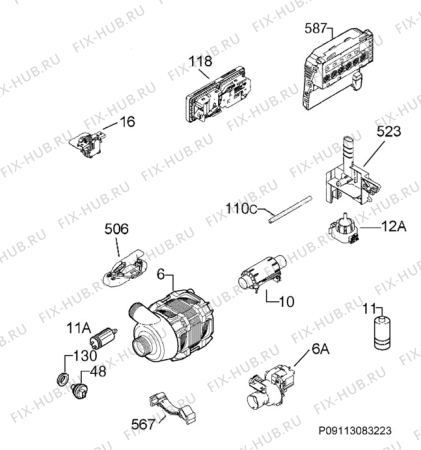 Взрыв-схема посудомоечной машины Zanker ZKS44034X - Схема узла Electrical equipment 268